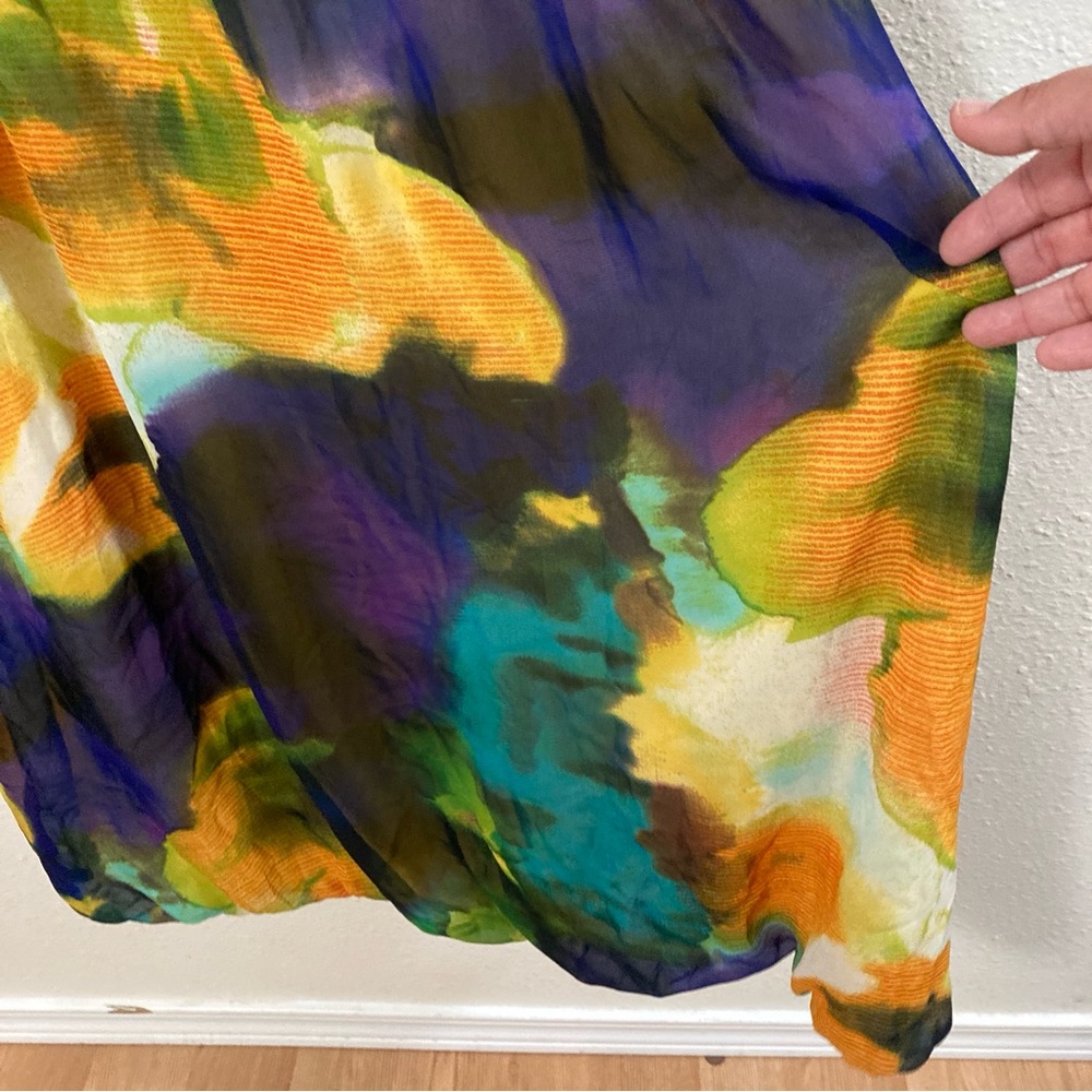 Ashley Stewart Women’s Dress Multicolor Bell Sleeveles Sz20 - Picture 9 of 15